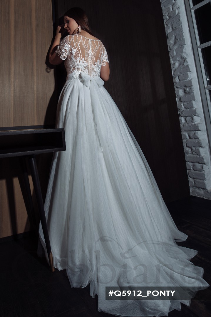 Свадебное платье Понти А-силуэт, Большие размеры, Закрытые, Кружевные, Легкие, С рукавами, Для венчания